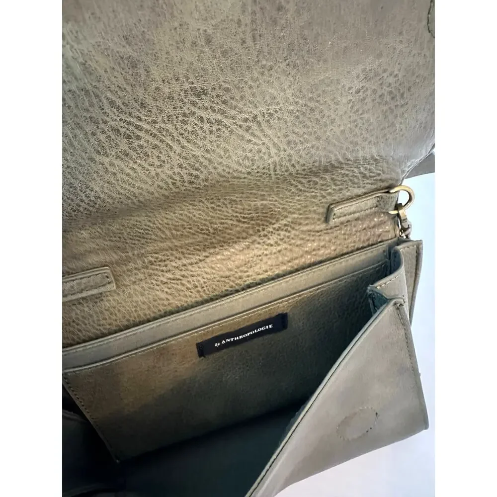 Anthropologie Bella Bow Vegan Leather Crossbody Bag